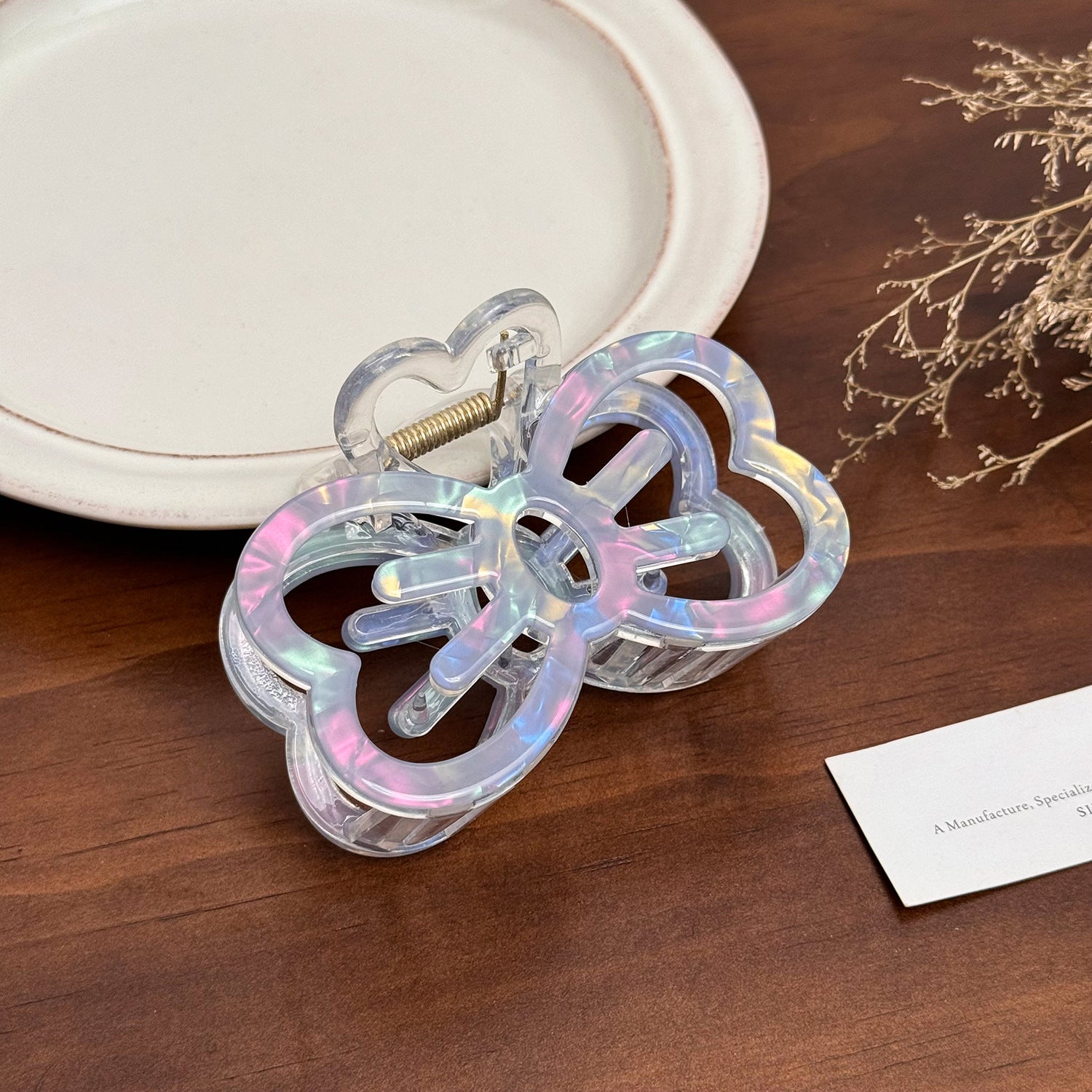 Wholesale Imitation Acetic Acid Cute Hollow Bow Sweet Girl Hairpin